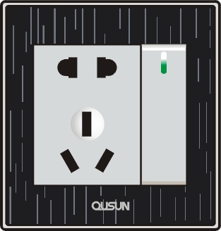 一位單極大蹺板二三極插座