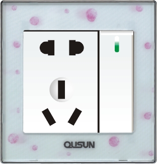 一位單極小按鈕二三極插座