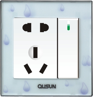 一位單極小按鈕二三極插座