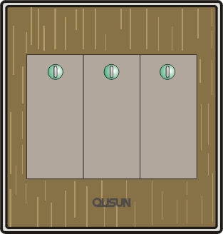 三位單極大蹺板開關