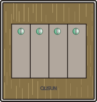 四位單極大蹺板開關