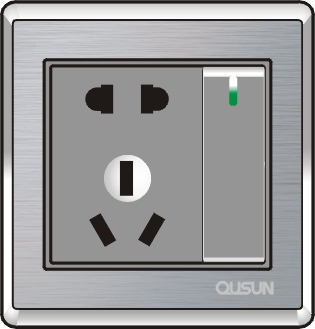 一位單極大蹺板二三極插座