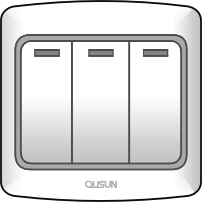 三位單極大蹺板開關
