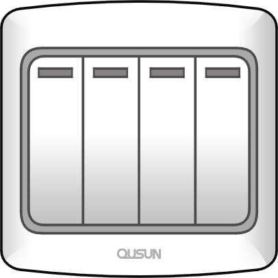 四位單極大蹺板開關