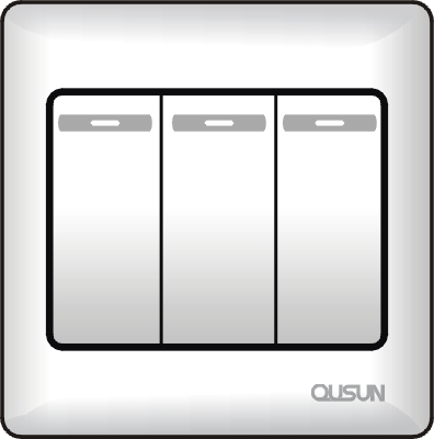 三位單極大蹺板開關