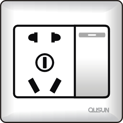 一位單極大蹺板二三極插座