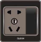 一位單極大蹺板二三極插座