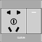 一位單極大蹺板二三極插座